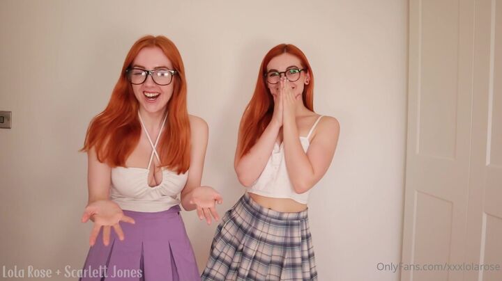 Fiery Redheads Lola Rose & Scarlett Jones Share a Thick Dildo