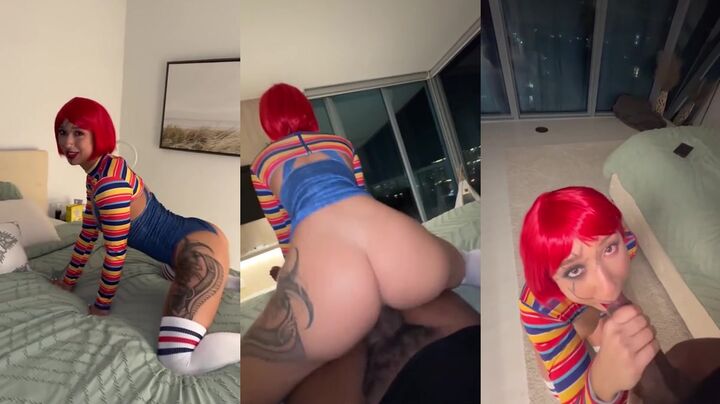 Puertorican Lexy Gets Wrecked by BBC in Chucky Costume