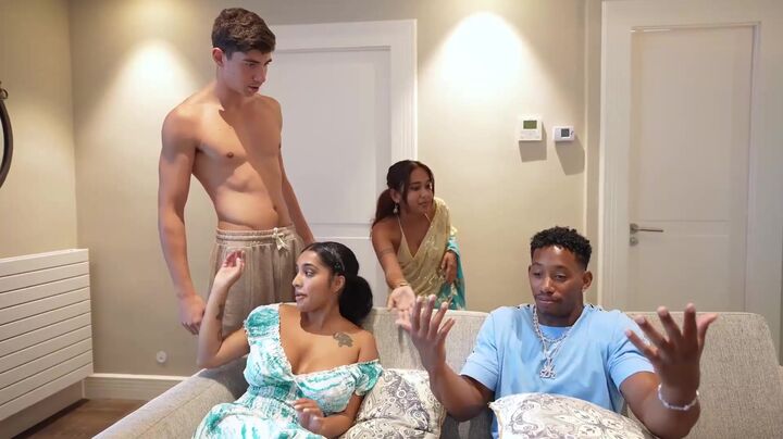 Mia Z & Yasmina Khan: Steamy Interracial Foursome with Two Hung Friends