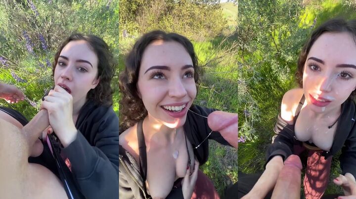 Stella Violet Gives a Naughty Outdoor Blowjob